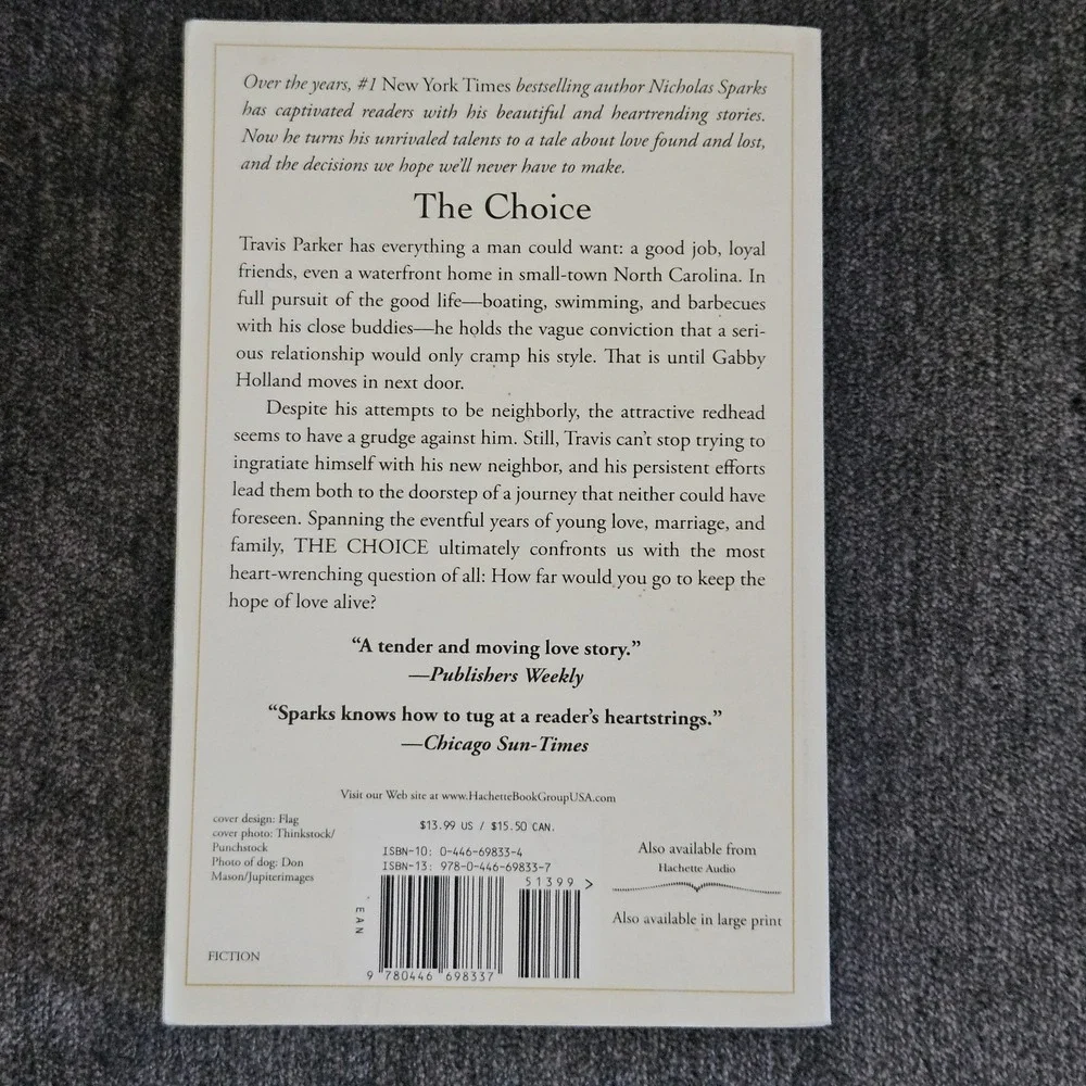The Choice - Paperback By Sparks,‎ Nicholas - GOOD